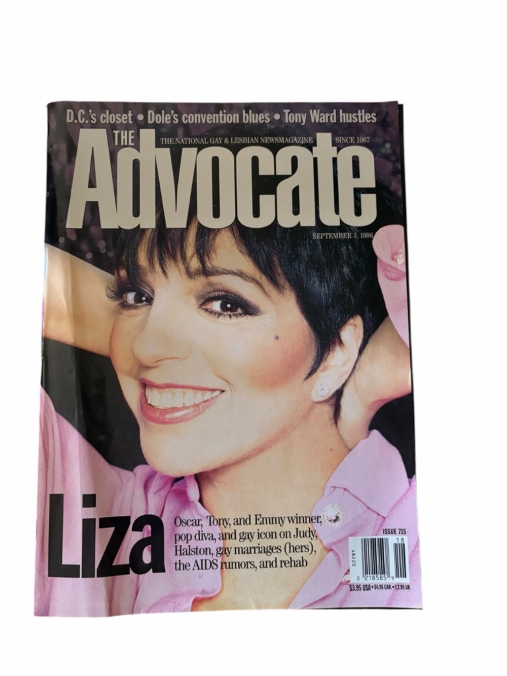 Advocate Magazine with Liza Minelli on Cover